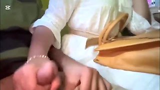 Indian Stepsister Gives Public Bus Handjob on First Anal Ride