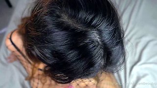 Brunette babe hottie sandwiched hardcore