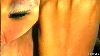 Alluring Retro Ebony Pounded At The Pool Outdoor