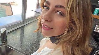 Tiny Teen Step Daughter Discipline POV - Renee Rose Petite Blowjob & Creampie