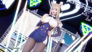 [mmd] T-ara - so Crazy Ahri Sexy Striptease League of Legends Uncensored Hentai