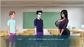 Sexnote - Ms. Mia Part 3 - Teacher Suck Students Dick Annd Swallows His Cum With Mia Khalifa And Car Toon