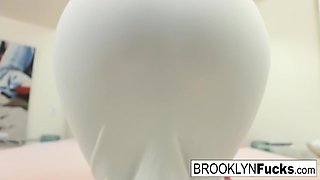 Brooklyn, a curvaceous bombshell, takes on a huge BBC!