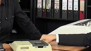 Blonde MILF Double Penetration Office Fuck Fest