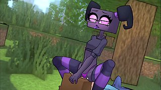 Hornycraft endergirl gets off by rubbing her pussy and slurping