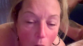 Mature Wife Plays with Food and Cock