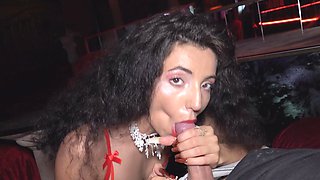 Skinny Mini MitziX in racy lingerie teases with nail-biting striptease before getting nasty