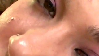 Pierced brunette chick loves getting screwed by BBC