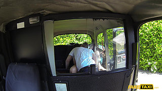 Fake Taxi - Naughty Lucy Love Likes That Ride Outdoors & Gives a Cabbie a Blowjob in Car Leading to a Pussy Creampie