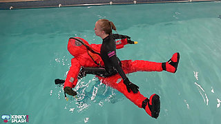 Human Life Raft - Inflated Suit Slave Pool Domination