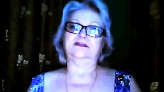 Old Russian Teacher Shows Off Her Big Breasts on Webcam