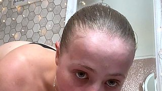 Awesome Amateur teen blonde toying pussy