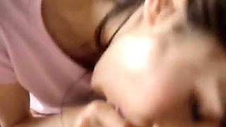 Japanese Girlfriend Gives a Perfect Blowjob