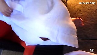 Cute amateur asian gives a wet blowjob