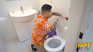 Fake hostel - Big Boobs Big Cock three-way for joy three