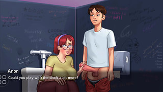 Teen jerking out