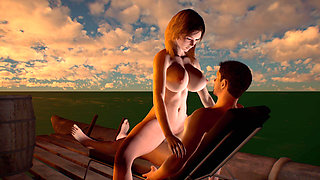 Hot Sex on a Raft l 3D Animation Hentai Uncensored