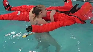 Naked and Horny on My Inflatable Submarine Girl
