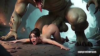 Huge Monster Fucks Beautiful Girls