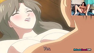 I'm Alone and I Stick My Finger in My Wet Pussy Watching Hentai Uncensored StepMother Knows Breast