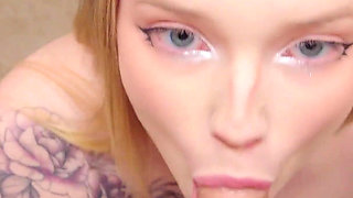 Caught Little Stepsister Masturbating in Shower... She Noticed Me & Took My Cum on Face