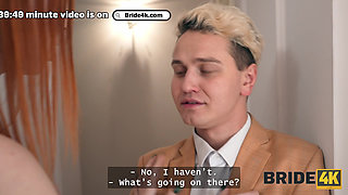 BRIDE4K. Pre-wedding threesome with Polly Yangs went in both holes