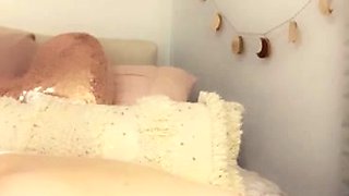 Blonde tight pussy babe solo toy fun in glamour masturbation