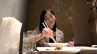 Asian baby finger fucked at her massage