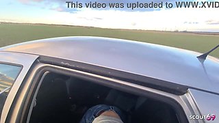 German Green Eyes Nubile Fuckslut Pick Up and chat to Screw by Stranger in his camper and gulp his blast