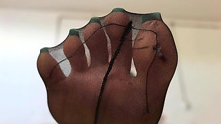 Poor Tiny Slave Under My Nylon Toe