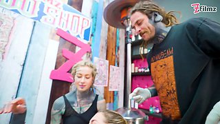 Inked paramours Big Dick foursome merry's tattooed escapade