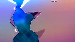 She has creampie sex in her swimsuit and then in her uniform in the entranceway.