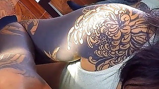 Hot Blowjob with Sexy Tattoed School Babe