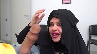This Muslim Woman Is Shocked !!! I Take Out My Cock In Hospital Waiting Room