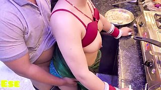 Sammy Sins Fucks Indian Housewife in Kitchen - Homemade Doggy Style with Big Natural Tits and Dirty Talk