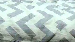Slim Asian Babe Masturbates with Pink Dildo on Bedroom Bed