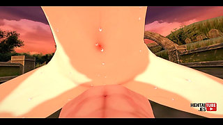 Kaiju N8 Hentai - Kikoru Shinomiya Handjobjob and Fucked at Cowgirl POV - Asian Japanese Manga Anime Hentai 3D Porn