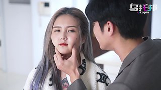 Hot asian maid seduces her master with her big tits and gets banged