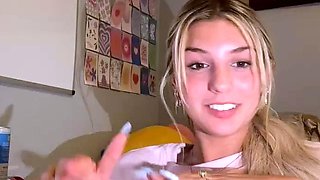 Blonde teen Sierras first erotic masturbation video
