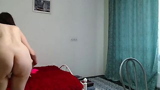 Busty MILF Angela Lady Fingers Her Ass and Fucks Her Hairy Pussy - Homemade Solo