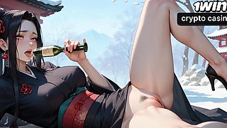 Japanese Snow Shrine Kimono Squirting Triple