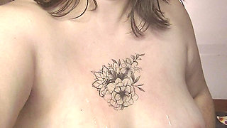 caressing, sucking suds and breast puffs