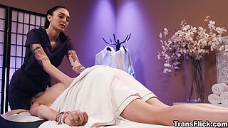 Aubrey Kate loving the bolster massage from massuer Charlotte Sins 2