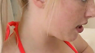 Freckled Ginger Takes Every Inch