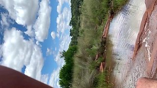 Busty Czech amateur fucks outdoor in public