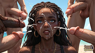 Sunlit Beach Oral Desire with the Hottest Dirty Ebony, Very First Time XXX, Stunning Ebony Queen!