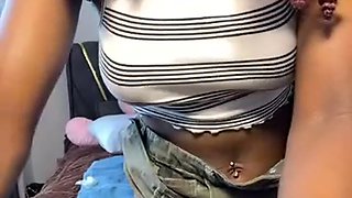 Amateur black couple has some fun in their room