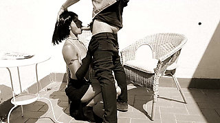 The Naughty Newspaper Chase. Black and White Hot Funny Sex Video