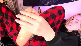ShesNew Skinny blonde teen Chloe Foster POV homemade sex