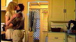 Blonde in love...kitchen sex